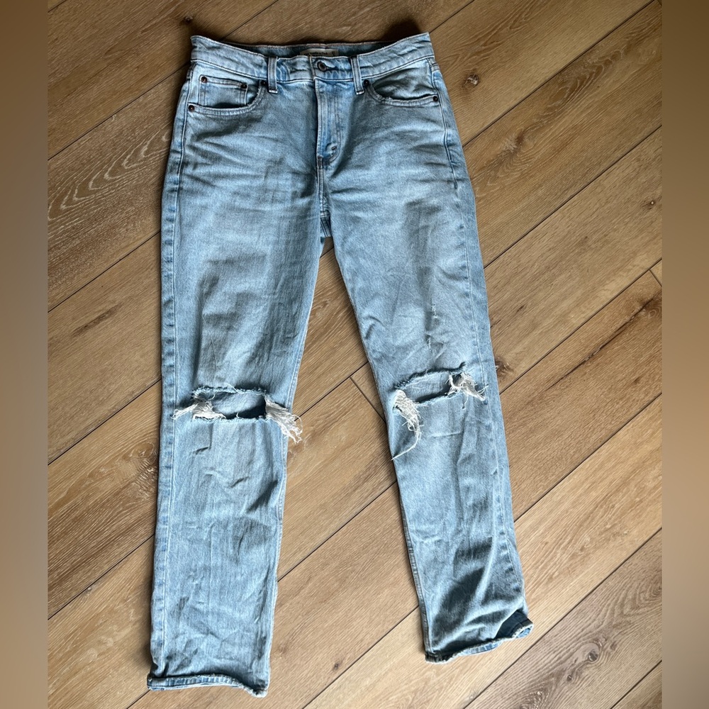 Abercrombie 90’s mid rise straight jeans
